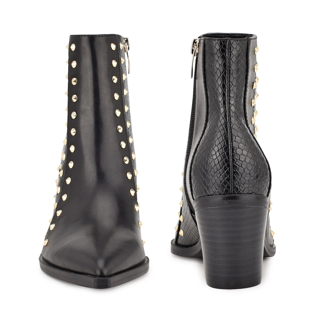 Nine West What Studded Block Heel Booties 6 Nine West What Studded Block Heel Booties