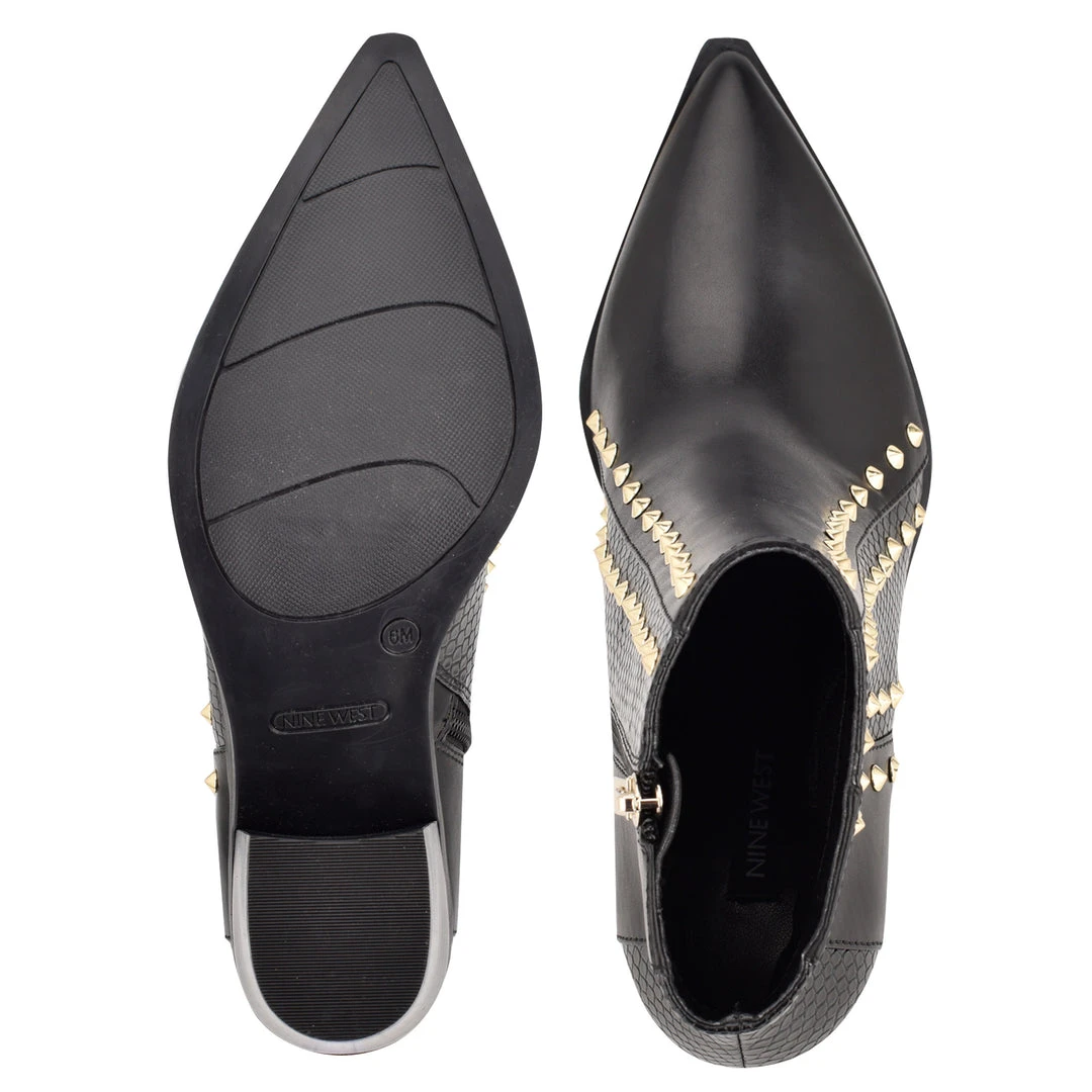 Nine West What Studded Block Heel Booties 7 Nine West What Studded Block Heel Booties