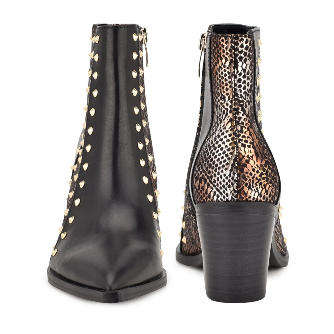 Nine West What Studded Block Heel Booties 6 Nine West What Studded Block Heel Booties