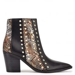 Nine West What Studded Block Heel Booties