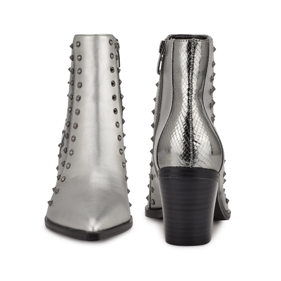 Nine West What Studded Block Heel Booties 6 Nine West What Studded Block Heel Booties