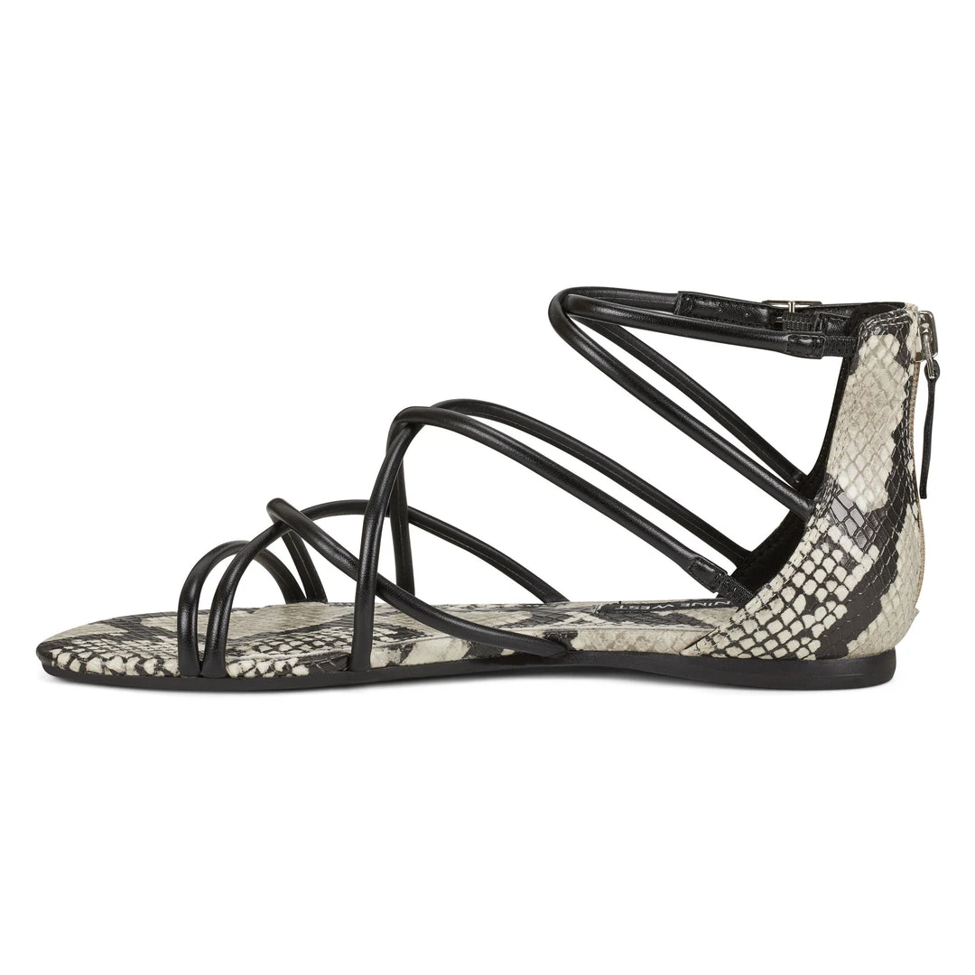 Nine West Whisper Flat Strappy Sandals Flats 6 Nine West Whisper Flat Strappy Sandals Flats