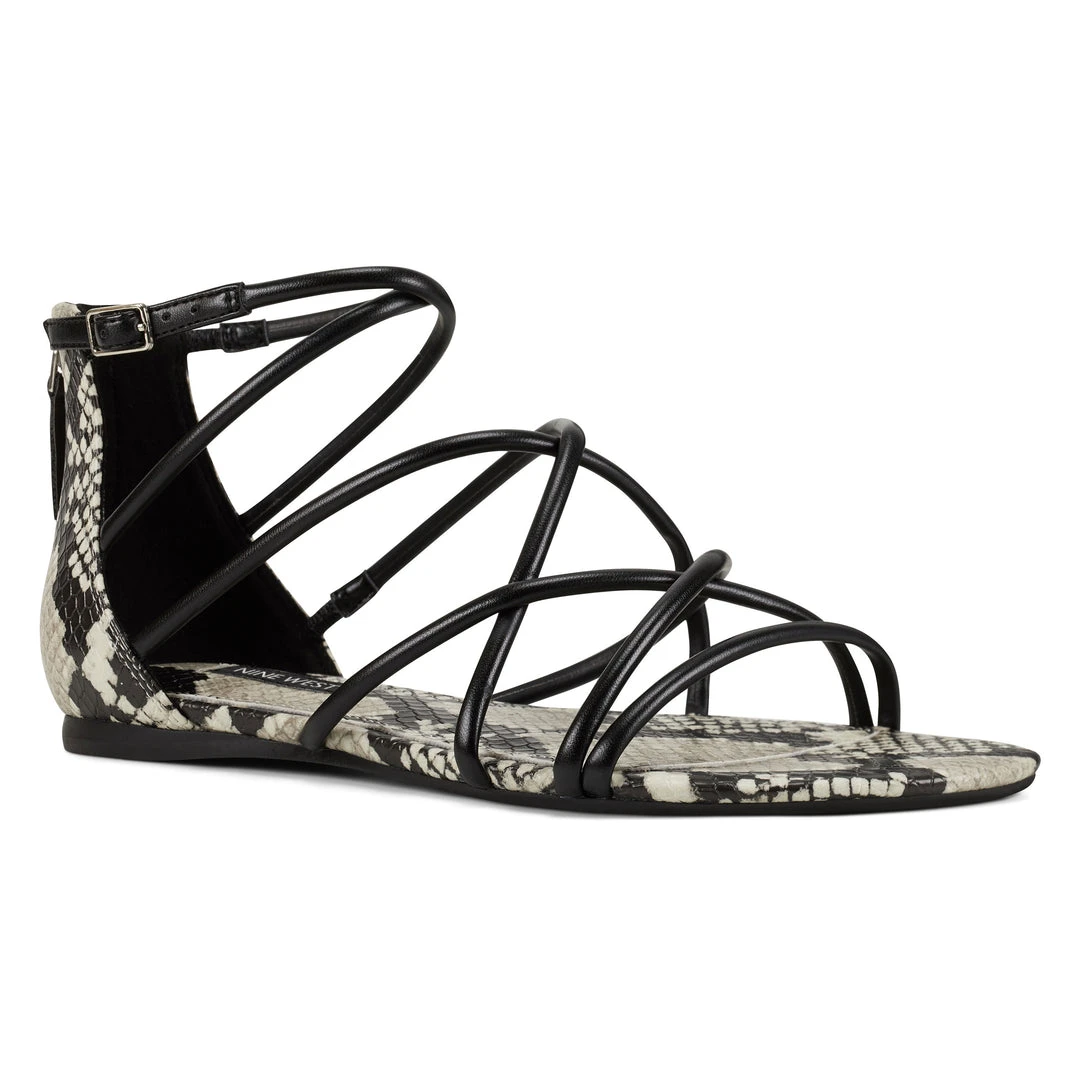 Nine West Whisper Flat Strappy Sandals Flats 4 Nine West Whisper Flat Strappy Sandals Flats