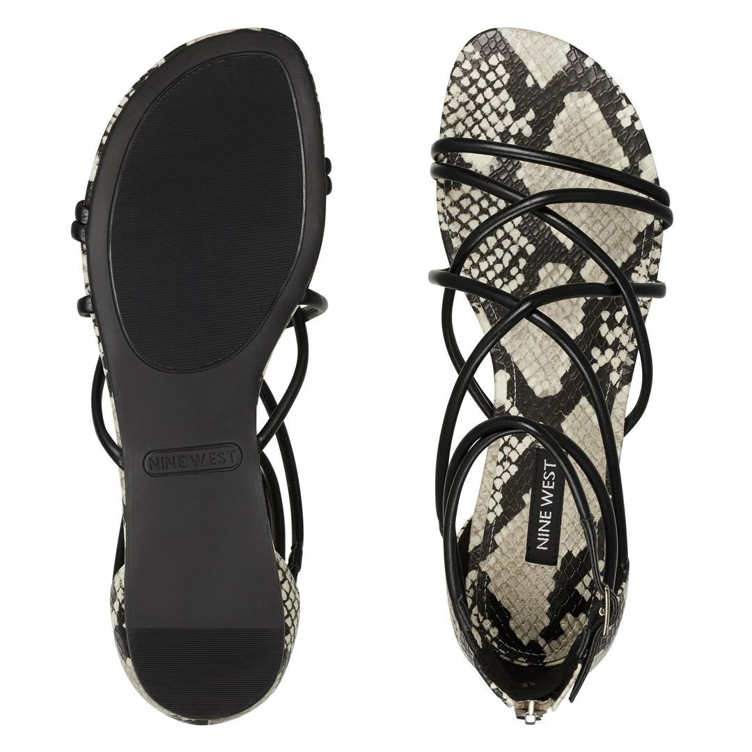 Nine West Whisper Flat Strappy Sandals Flats 8 Nine West Whisper Flat Strappy Sandals Flats
