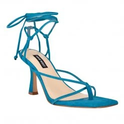 Nine West Yarin Ankle Wrap Heeled Sandal Lace It Up
