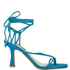 Nine West Yarin Ankle Wrap Heeled Sandal Lace It Up