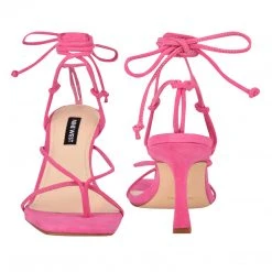 Nine West Yarin Ankle Wrap Heeled Sandal Lace It Up