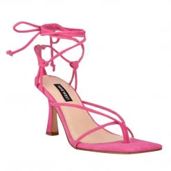 Nine West Yarin Ankle Wrap Heeled Sandal Lace It Up