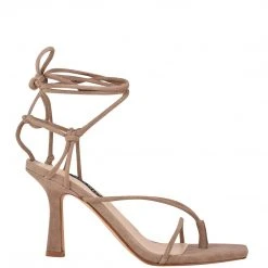 Nine West Lace It Up Yarin Ankle Wrap Heeled Sandal