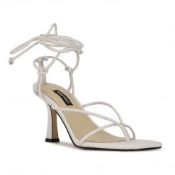 Nine West Yarin Ankle Wrap Heeled Sandal Lace It Up