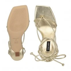 Nine West Yarin Ankle Wrap Heeled Sandal Lace It Up