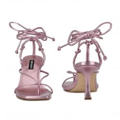 Nine West Lace It Up Yarin Ankle Wrap Heeled Sandal