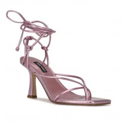 Nine West Lace It Up Yarin Ankle Wrap Heeled Sandal