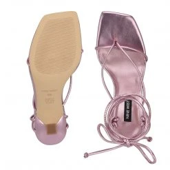 Nine West Lace It Up Yarin Ankle Wrap Heeled Sandal