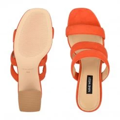 Nine West Yeat Heeled Slide Sandals Color Pop