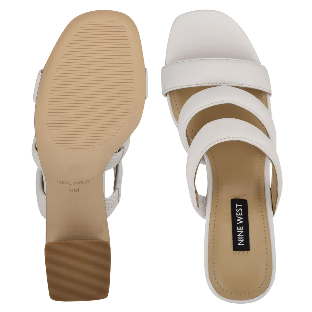 Nine West Yeat Heeled Slide Sandals 7 Nine West Yeat Heeled Slide Sandals