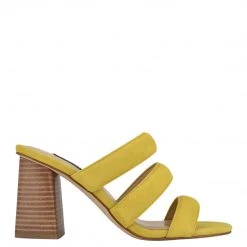 Nine West Yeat Heeled Slide Sandals Color Pop