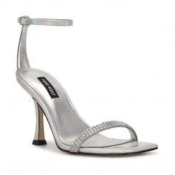 Nine West Heel Appeal Yess Rhinestone Ankle Strap Sandals
