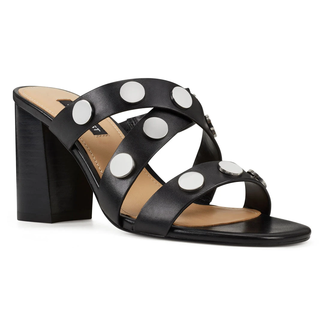 Nine West Heels Yoana Heeled Slide Sandals 4 Nine West Heels Yoana Heeled Slide Sandals