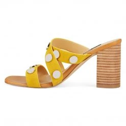 Nine West Yoana Heeled Slide Sandals Color Pop