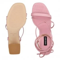 Nine West Young Ankle Wrap Heeled Sandal Lace It Up