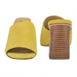 Nine West Color Pop Yuna Heeled Slide Sandals 10 Nine West Color Pop Yuna Heeled Slide Sandals