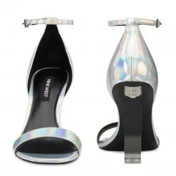 Nine West Metallic Mindset Zariah Ankle Strap Sandals 12 Nine West Metallic Mindset Zariah Ankle Strap Sandals