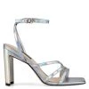 Nine West Zelina Heeled Strappy Sandals Metallic Mindset