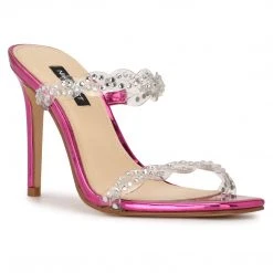 Nine West Color Pop Ziggle Heeled Slide Sandals