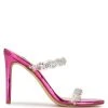 Nine West Color Pop Ziggle Heeled Slide Sandals 1 Nine West Color Pop Ziggle Heeled Slide Sandals
