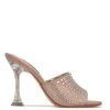 Nine West Heel Appeal Ziptip Rhinestone Heeled Slide Sandals