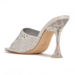 Nine West Ziptip Rhinestone Heeled Slide Sandals Heel Appeal 4 Nine West Ziptip Rhinestone Heeled Slide Sandals Heel Appeal
