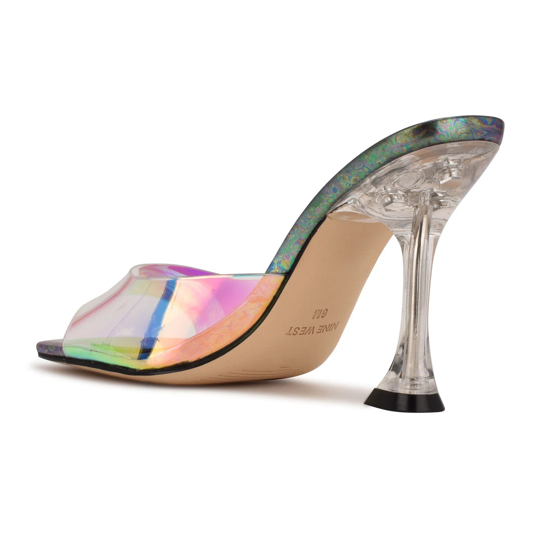 Nine West Zooza Heeled Slide Sandals In The Clear Nine West Zooza Heeled Slide Sandals In The Clear
