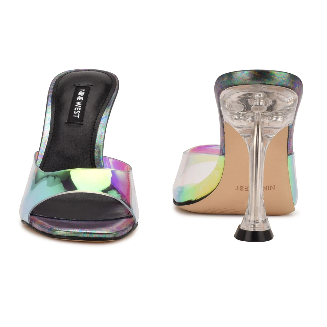 Nine West Zooza Heeled Slide Sandals In The Clear Nine West Zooza Heeled Slide Sandals In The Clear