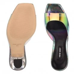 Nine West Zooza Heeled Slide Sandals In The Clear 6 Nine West Zooza Heeled Slide Sandals In The Clear