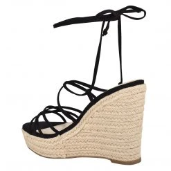 Nine West Lace It Up Havefun Ankle Wrap Espadrille Wedge Sandals