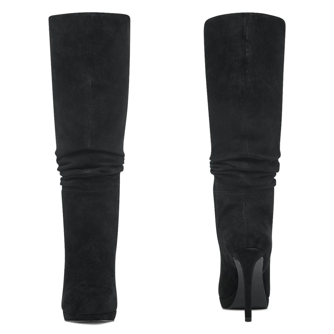 Nine West High Impact Platforms Quadilyn Scrunched Platform Boots Nine West High Impact Platforms Quadilyn Scrunched Platform Boots