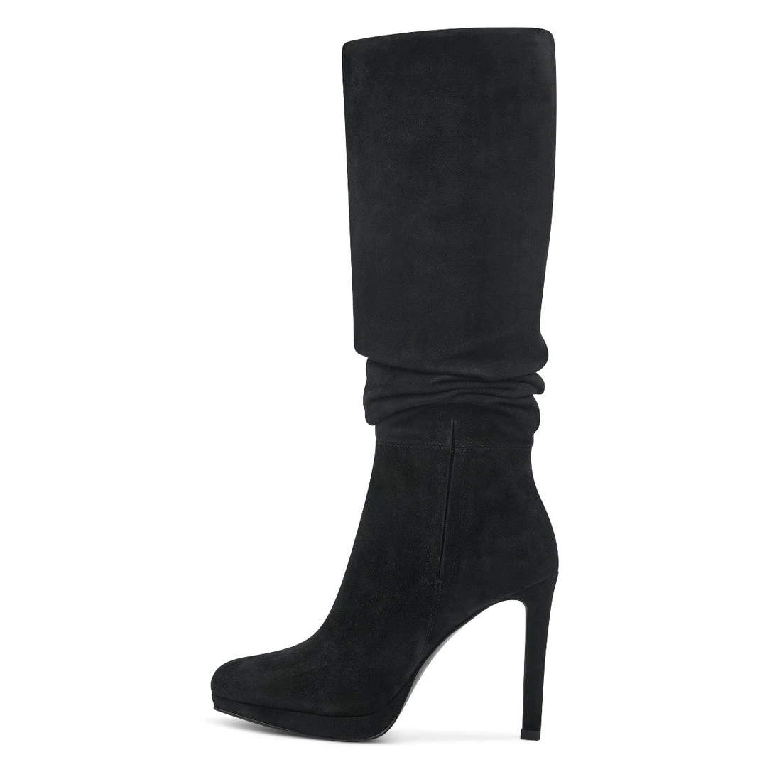 Nine West High Impact Platforms Quadilyn Scrunched Platform Boots Nine West High Impact Platforms Quadilyn Scrunched Platform Boots