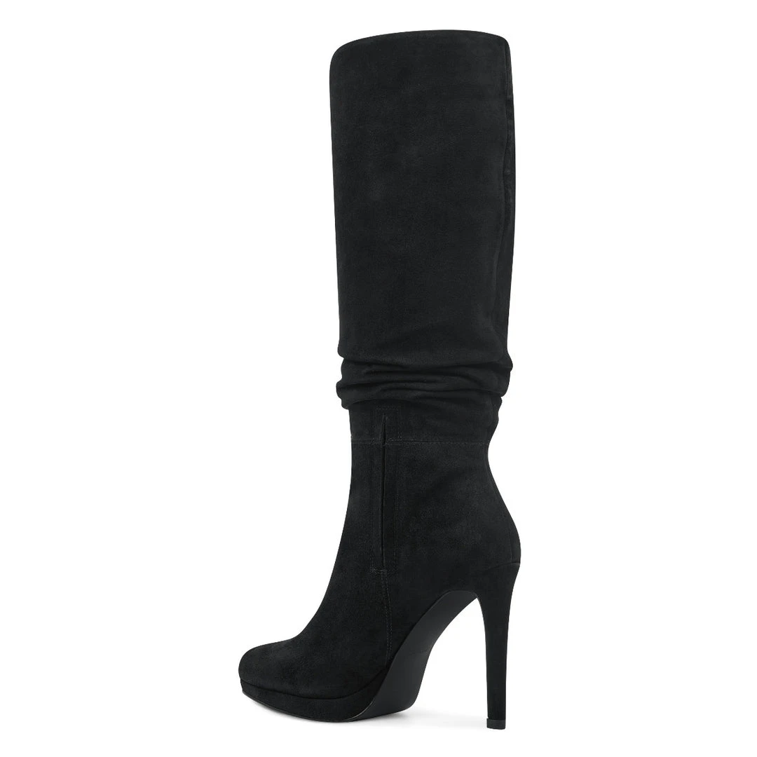 Nine West High Impact Platforms Quadilyn Scrunched Platform Boots Nine West High Impact Platforms Quadilyn Scrunched Platform Boots