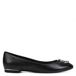 Nine West Celia Logo Almond Toe Flats