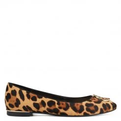 Nine West Celia Logo Almond Toe Flats