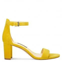 Nine West Color Pop Pruce Ankle Strap Block Heel Sandals