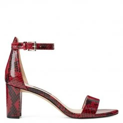 Nine West Pruce Ankle Strap Block Heel Sandals