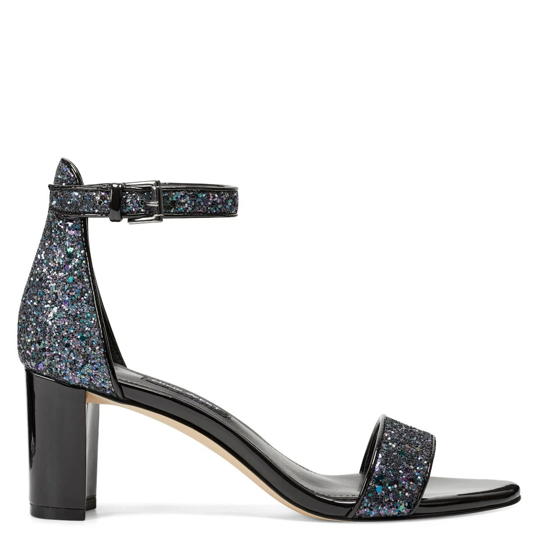 Nine West Pruce Ankle Strap Block Heel Sandals Metallic Mindset Nine West Pruce Ankle Strap Block Heel Sandals Metallic Mindset