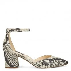 Nine West Heels Trini Ankle Strap Block Heel Pumps